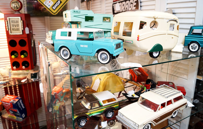 Home goods and vintage display