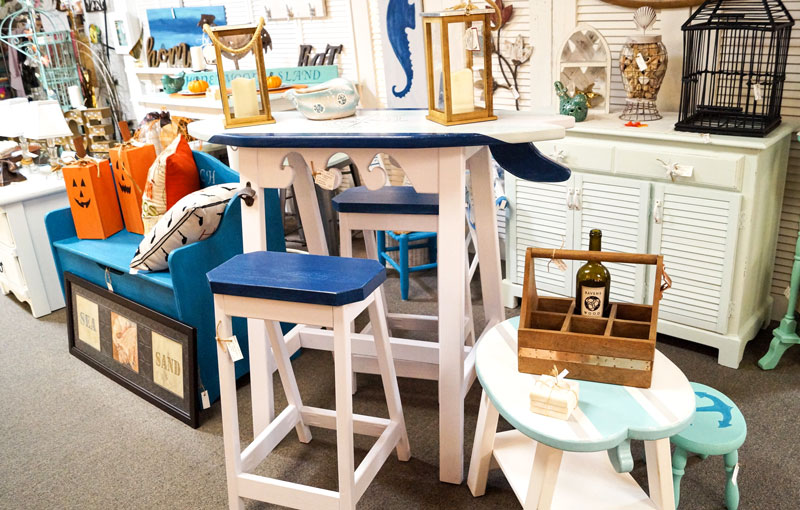 Antique dealer booth